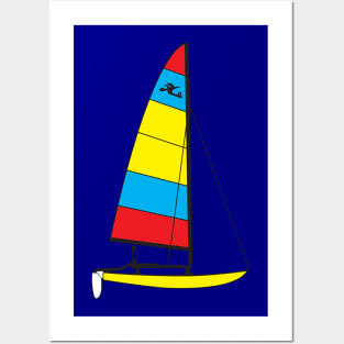 Hobie 14 Catamaran Sailboat Posters and Art